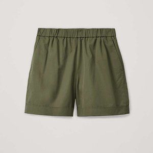 COS Olive Green Chino Shorts with Pockets